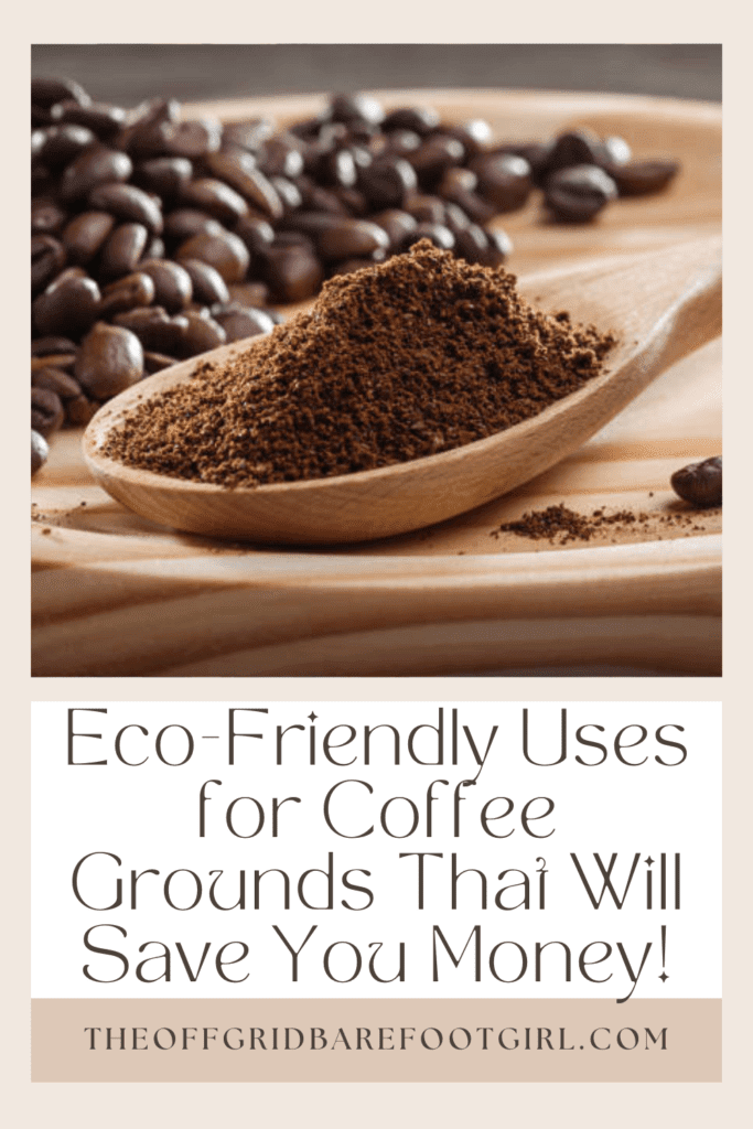 Image illustrates coffee grounds demonstrating many uses for coffee grounds. 