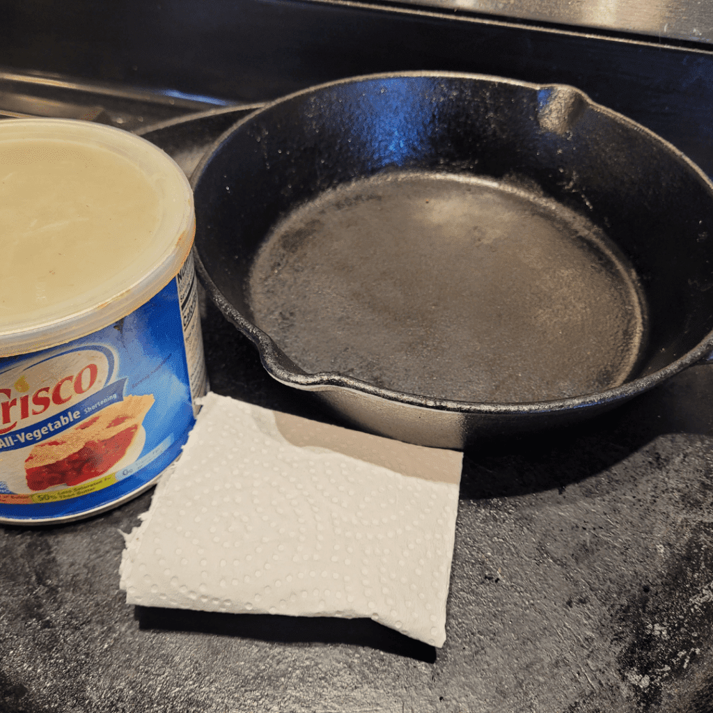 Image illustrates how to season cast iron cookware.