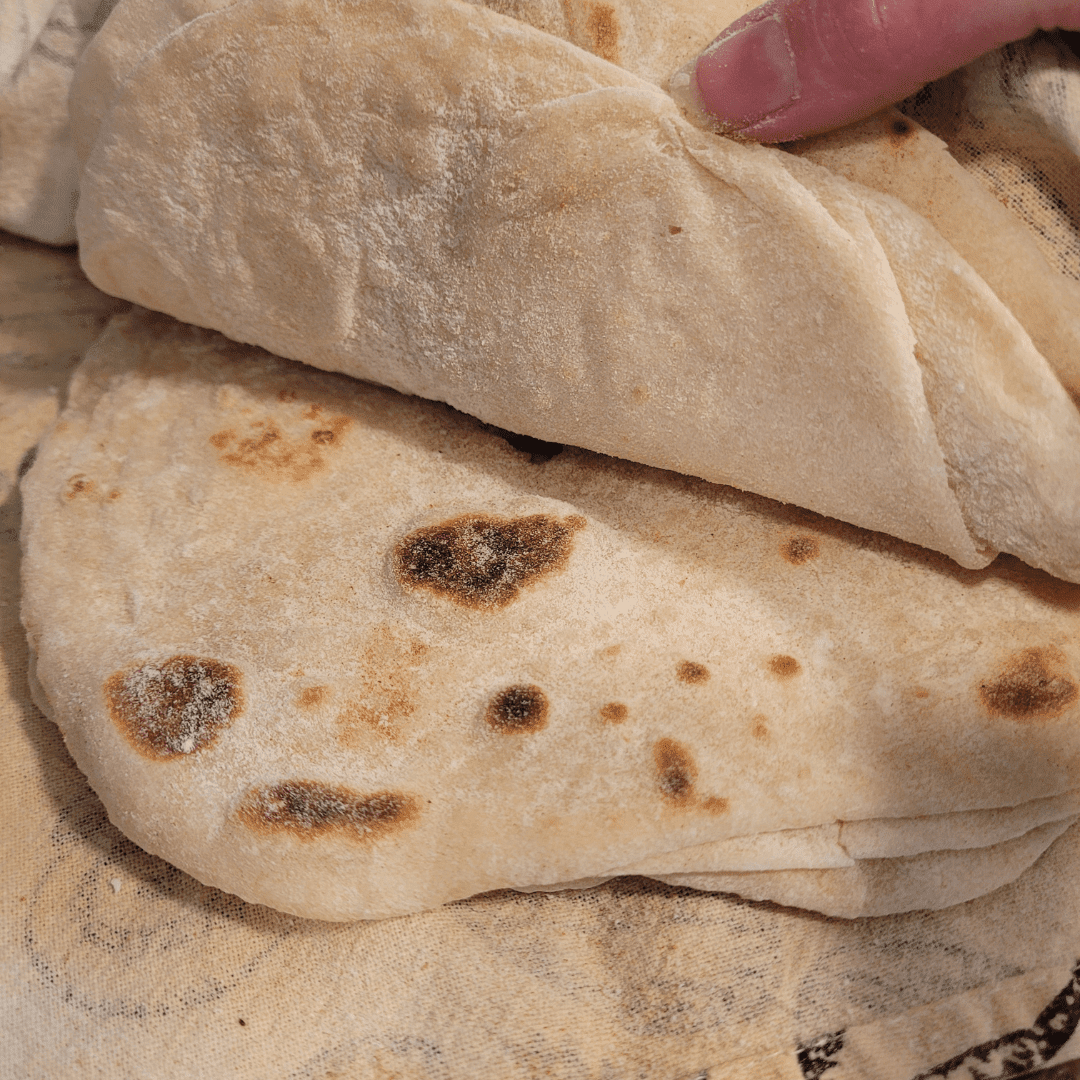 Image illustrates sourdough tortillas.