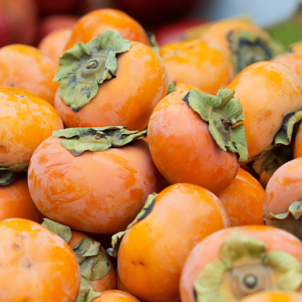 Image illustrates persimmons.