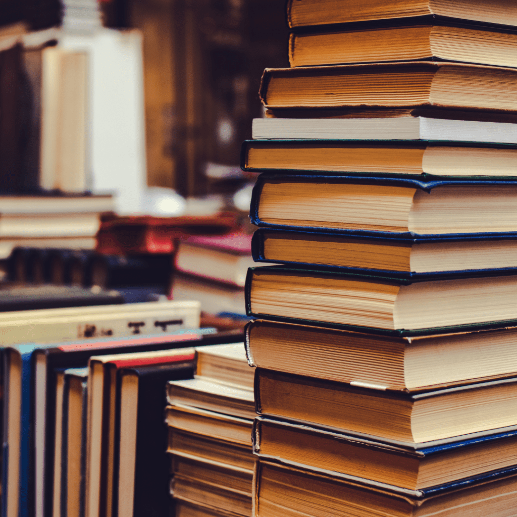 Image illustrates survival books. 