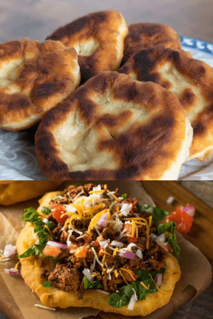 Image illustrates fry bread. b