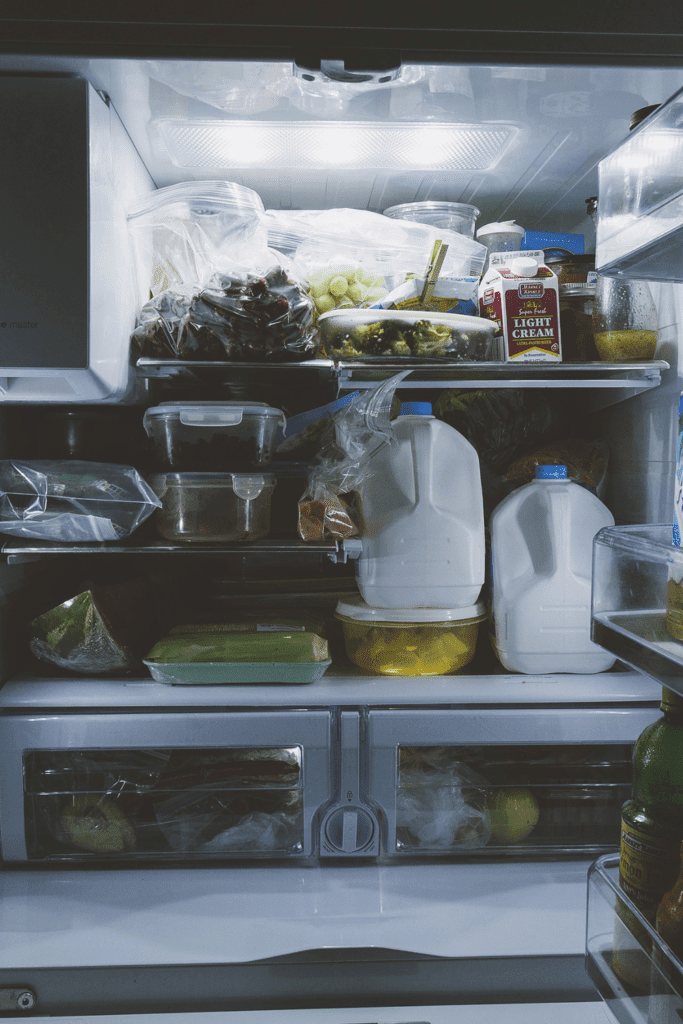 Image illustrates a refrigerator. 