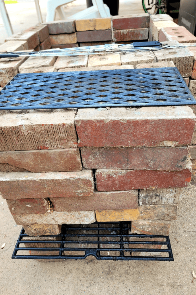 Image illustrates an off grid rocket stove. 