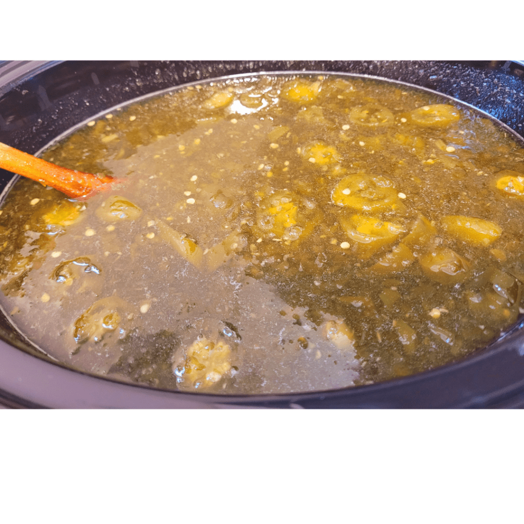 Image illustrates pureed peppers for a roasted pepper jam recipe.