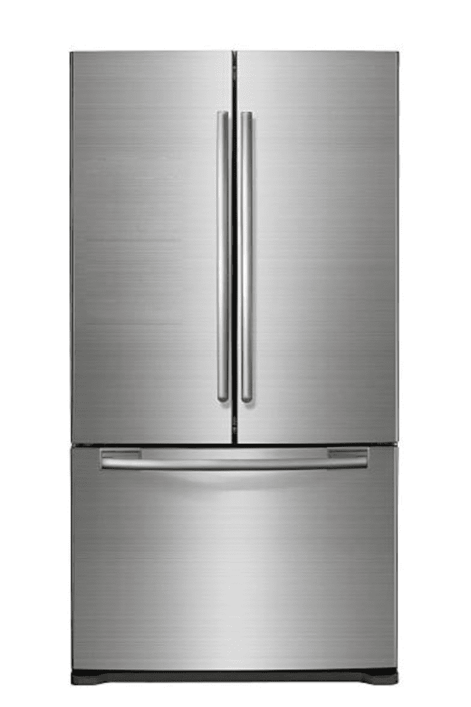 Image illustrates a fridge demonstrating how many watts does a fridge use.