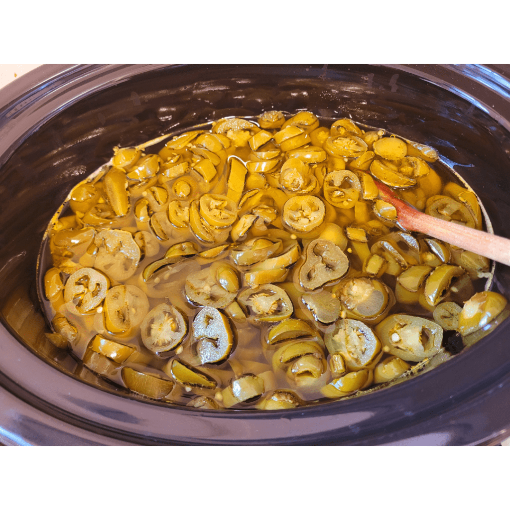 Image illustrates chopped peppers for a roasted pepper jam recipe.