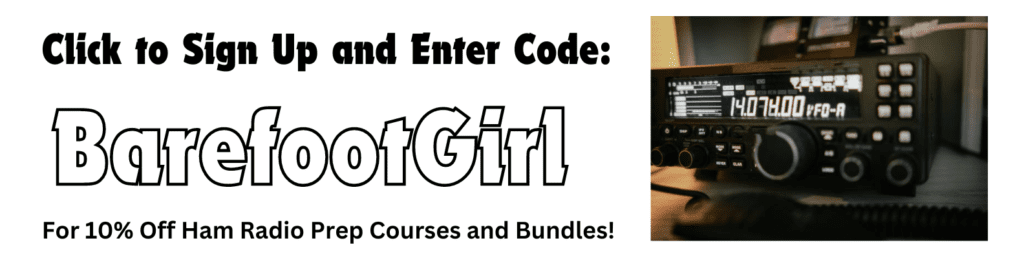 Image illustrates ham radio prep courses and bundles.