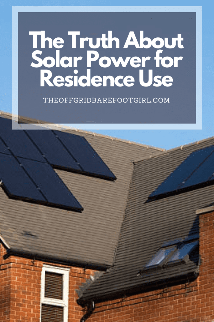 Image illustrates a Pinterest pin of solar power for residence.