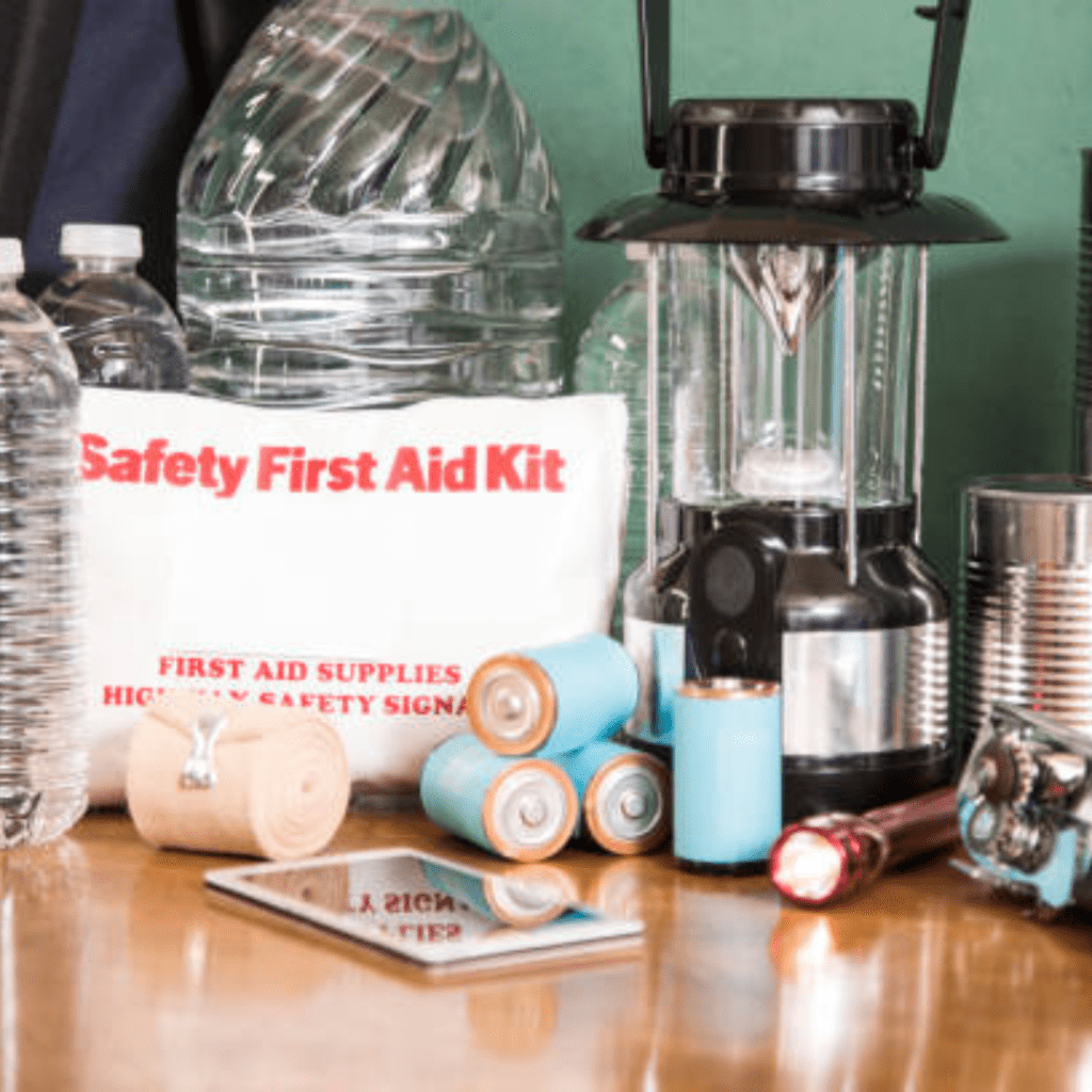 Image illustrates emergency survival equipment. 