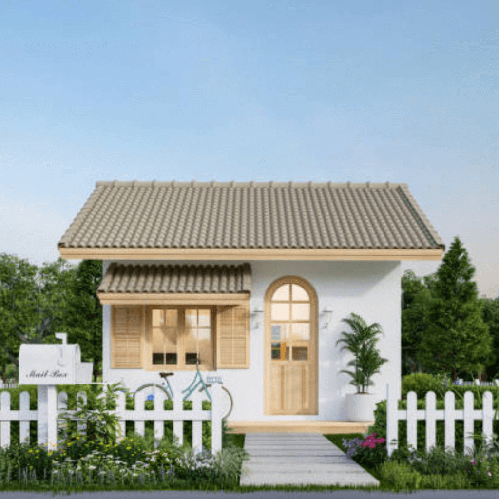 Image illustrates a tiny home.