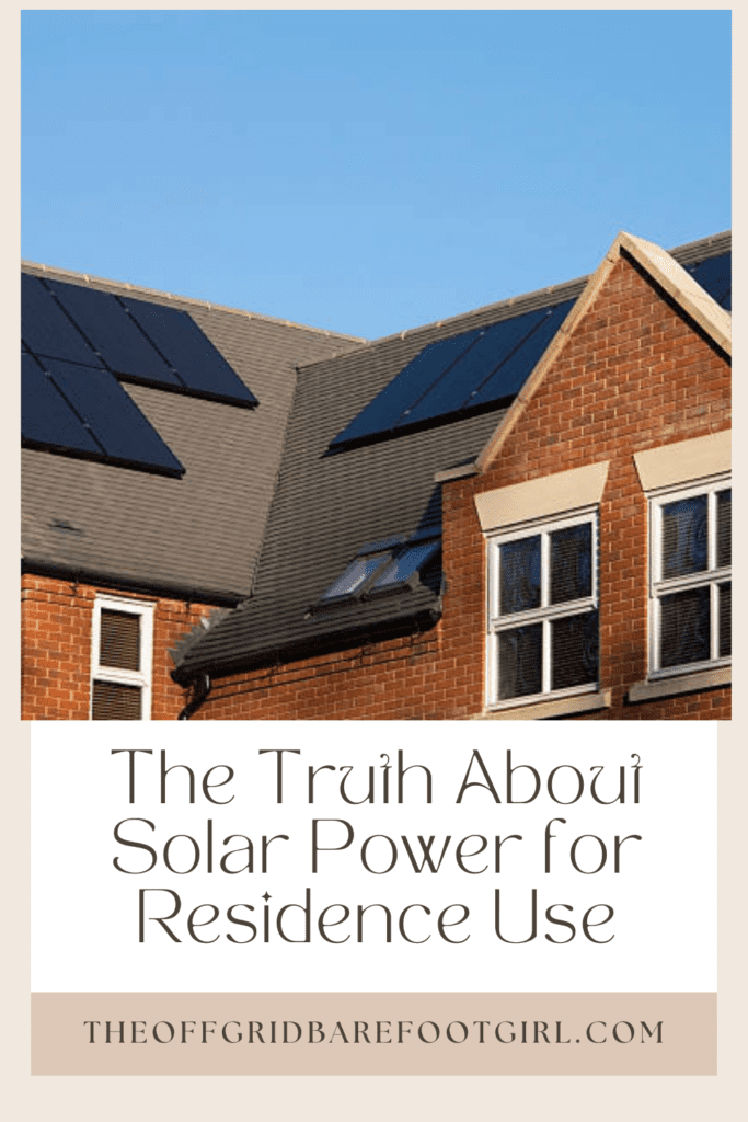 Image illustrates a Pinterest pin of solar power for residence.