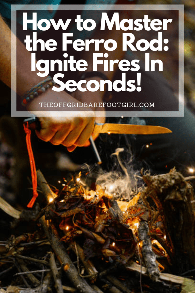 Image illustrates a Pinterest pin of a ferro rod. 