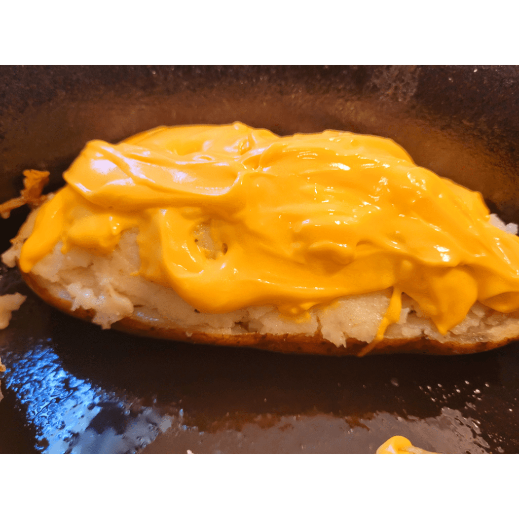 Image illustrates twice baked potatoes casserole.