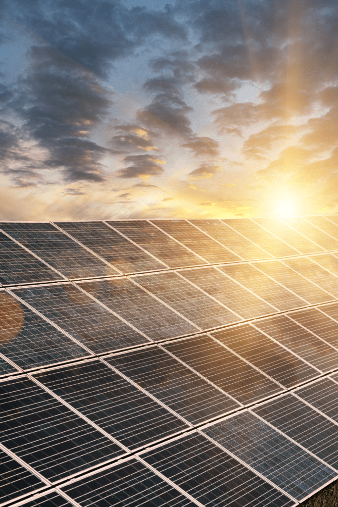 Image illustrates solar power for residence.