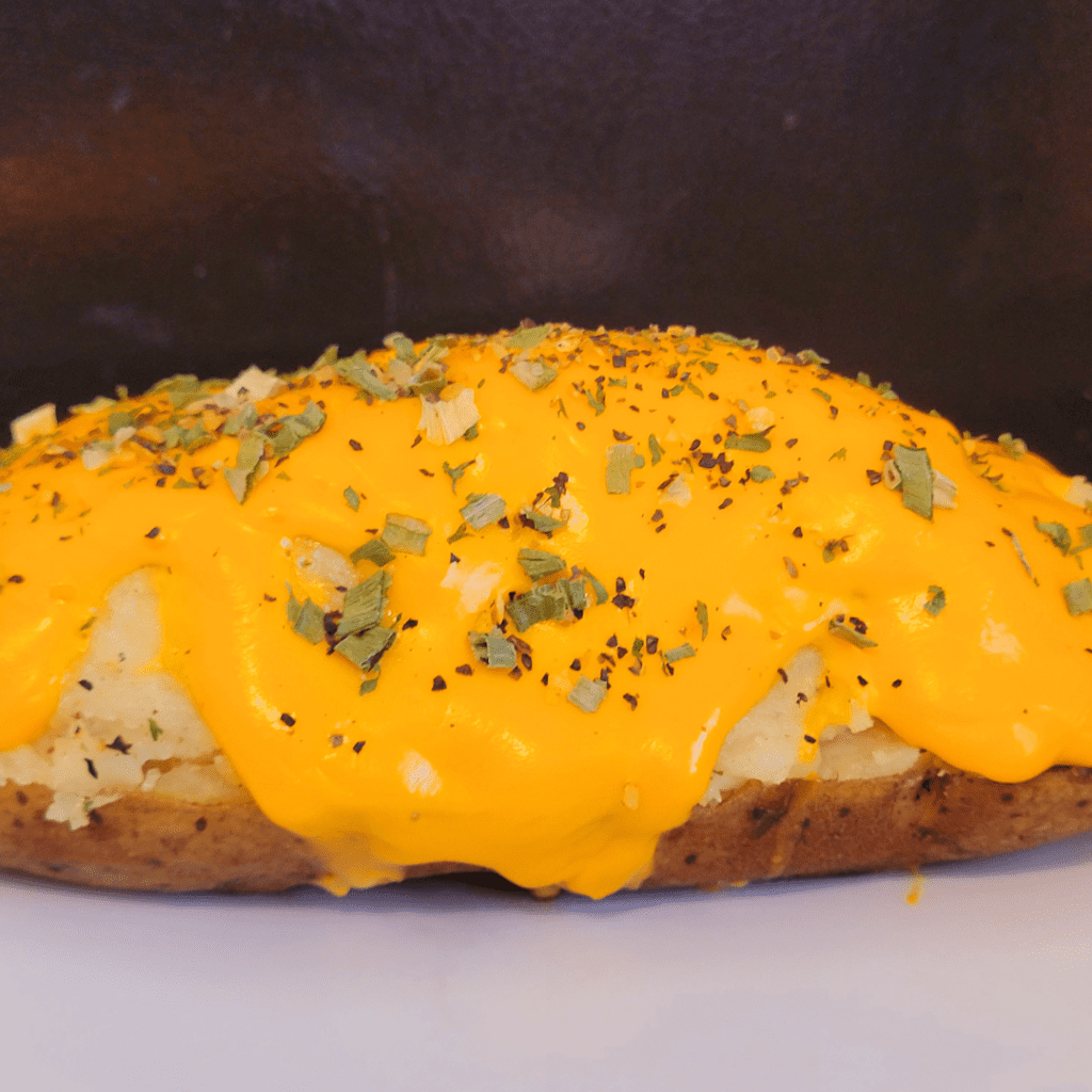 Image illustrates twice baked potatoes casserole.