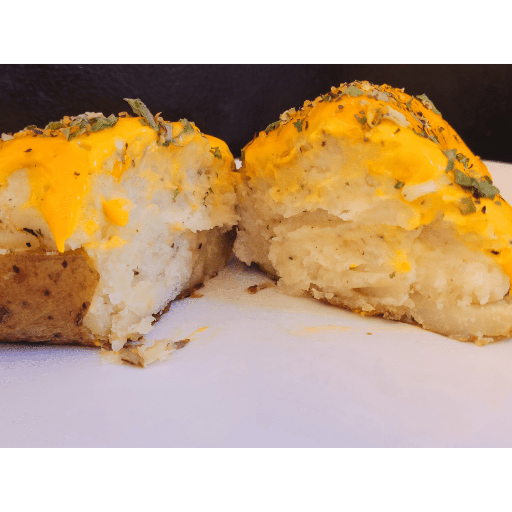Image illustrates twice baked potatoes casserole.