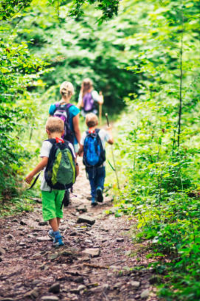 Image illustrates bugout bags for kids.