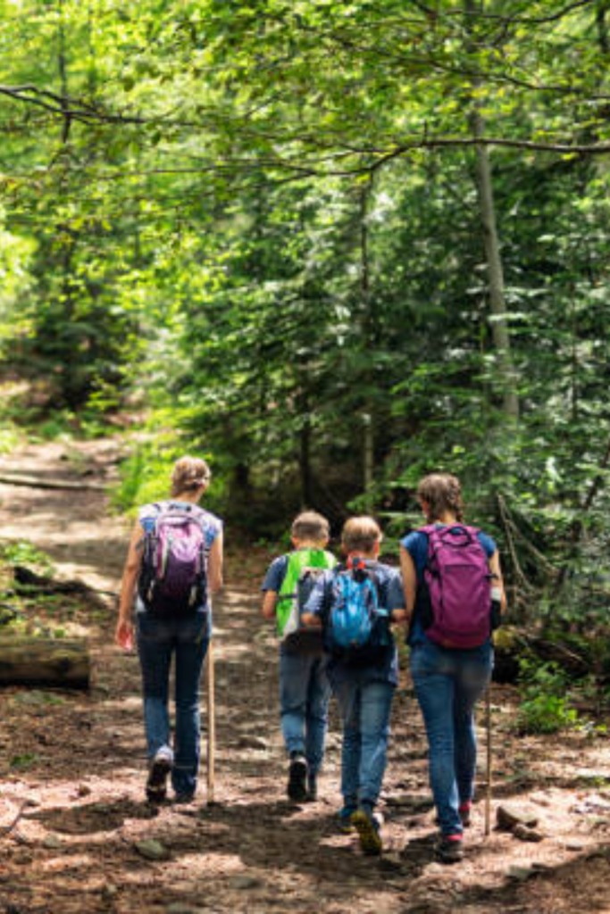 Image illustrates bugout bags for kids.