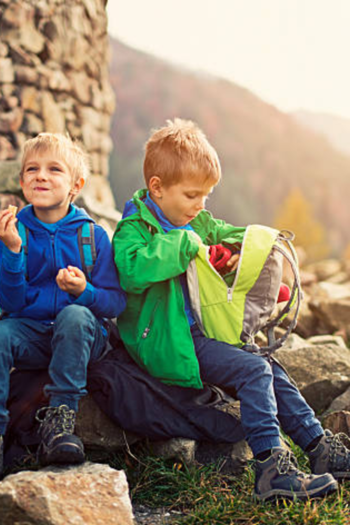 Image illustrates bugout bags for kids.