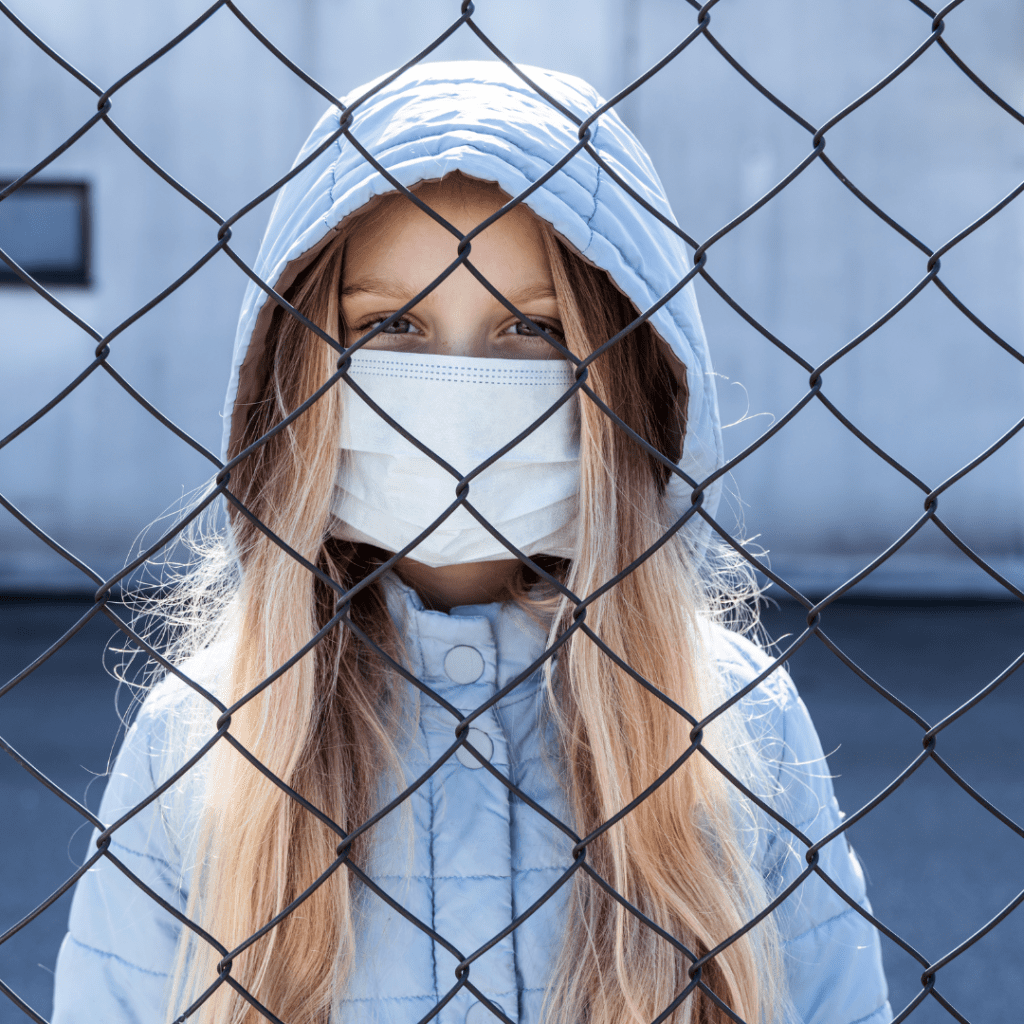 This image illustrates a girl demonstrating the survivalist within her.