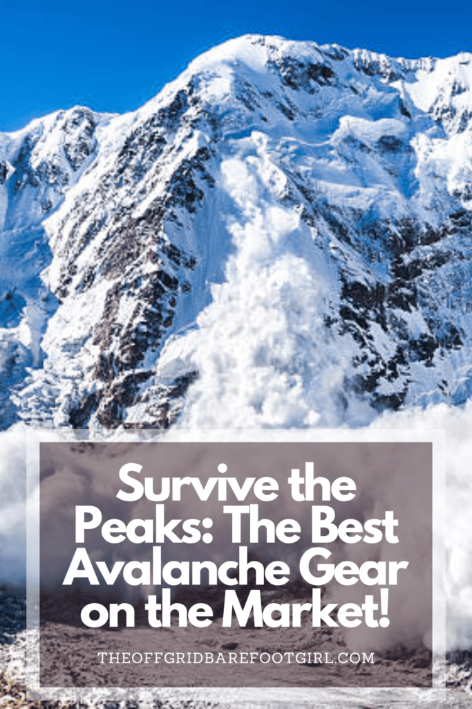 Image illustrates a Pinterest pin of an avalanche.