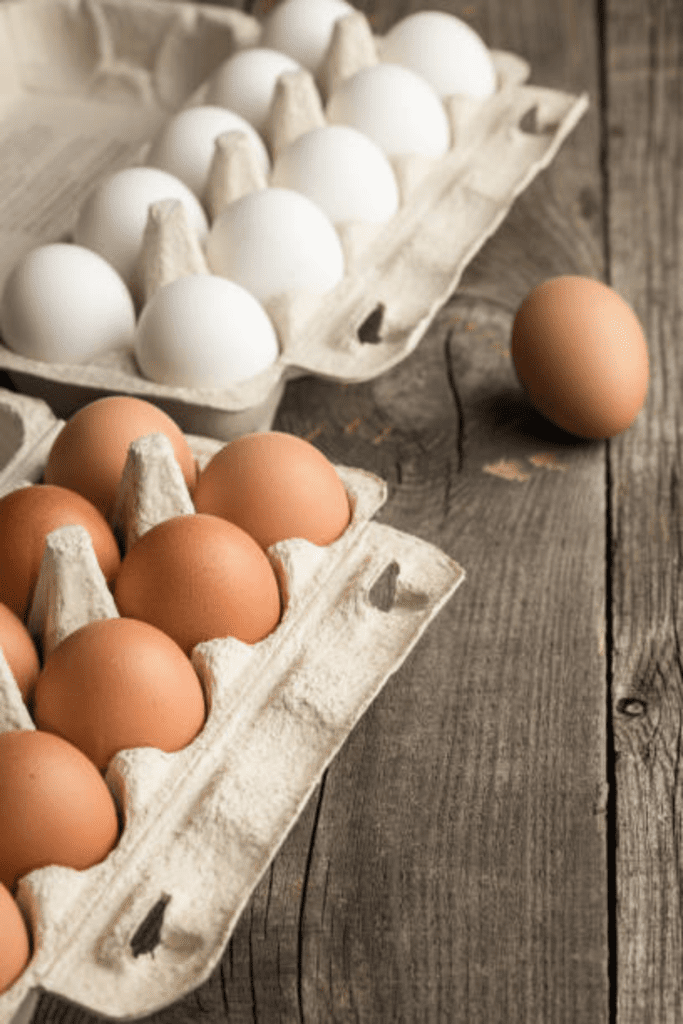 Image illustrates fresh eggs for bartering. 