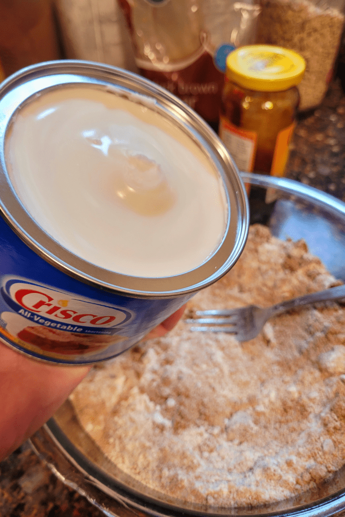 Image illustrates vegetable shortening.