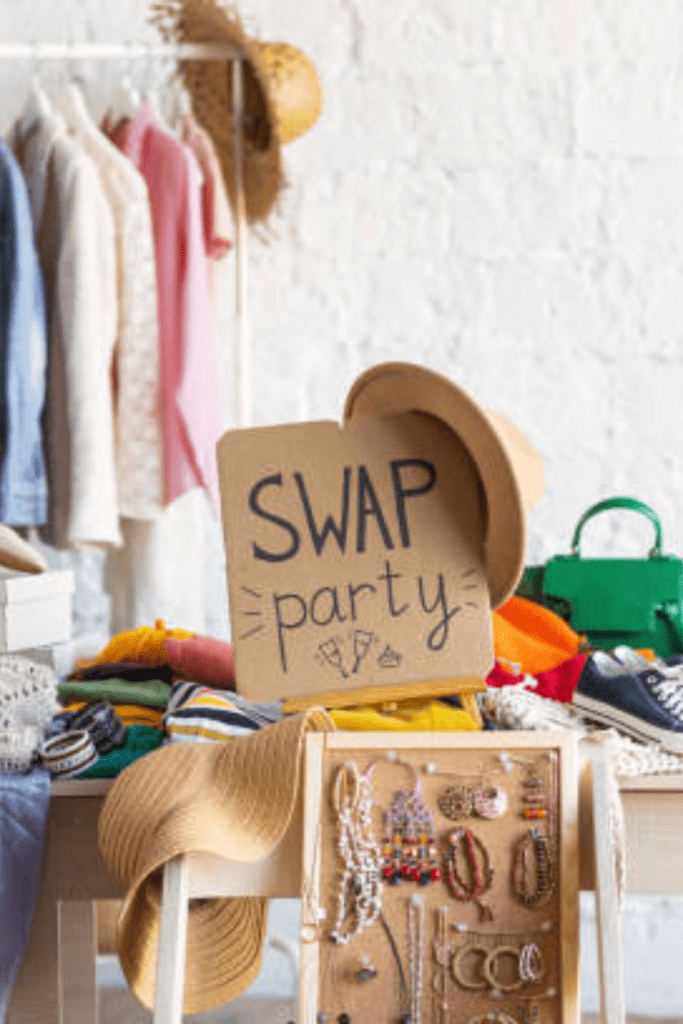 Image illustrates items for bartering. 