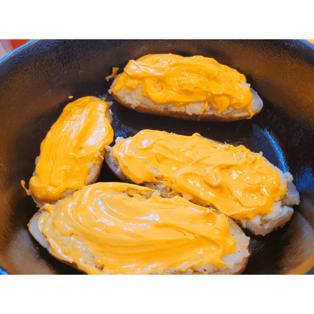 Image illustrates twice baked potatoes casserole.