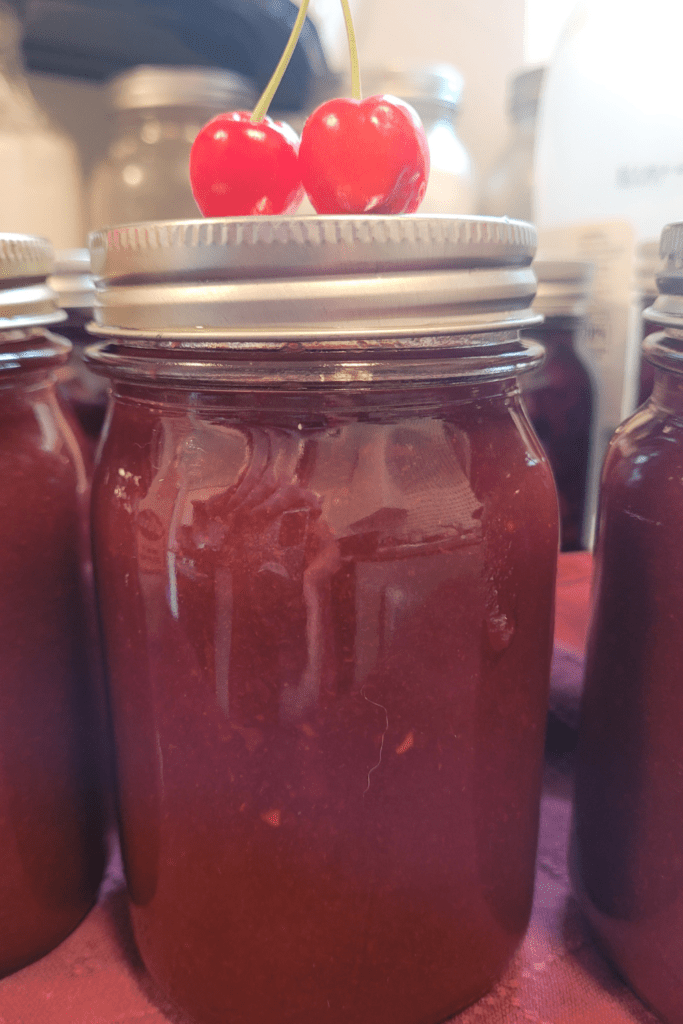 Image illustrates cherry syrup.