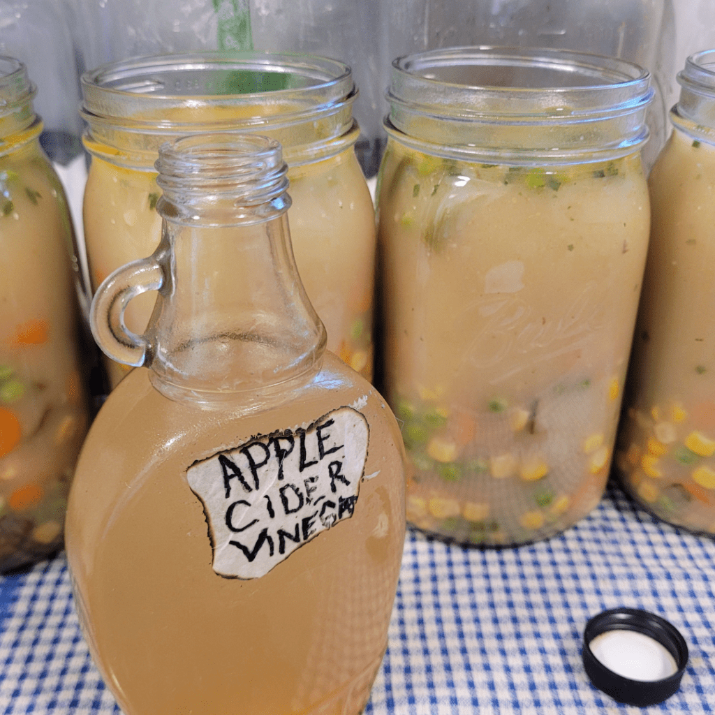 Image illustrates vegetable pot pie filling.