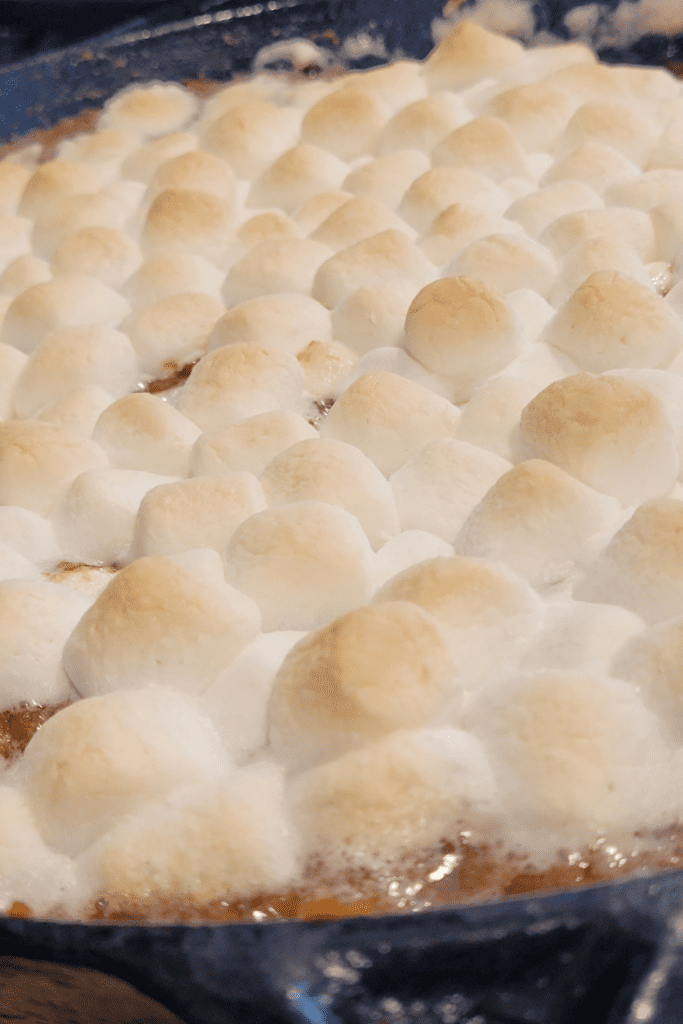 Image illustrates sweet potato casserole recipe.