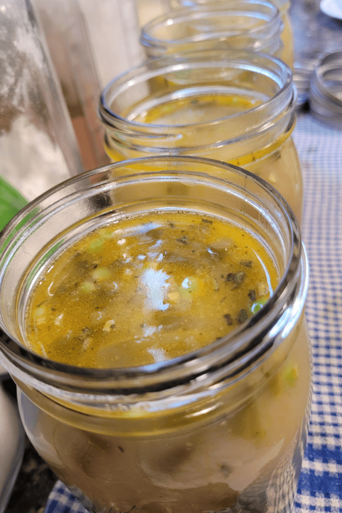 Image illustrates vegetable pot pie filling.