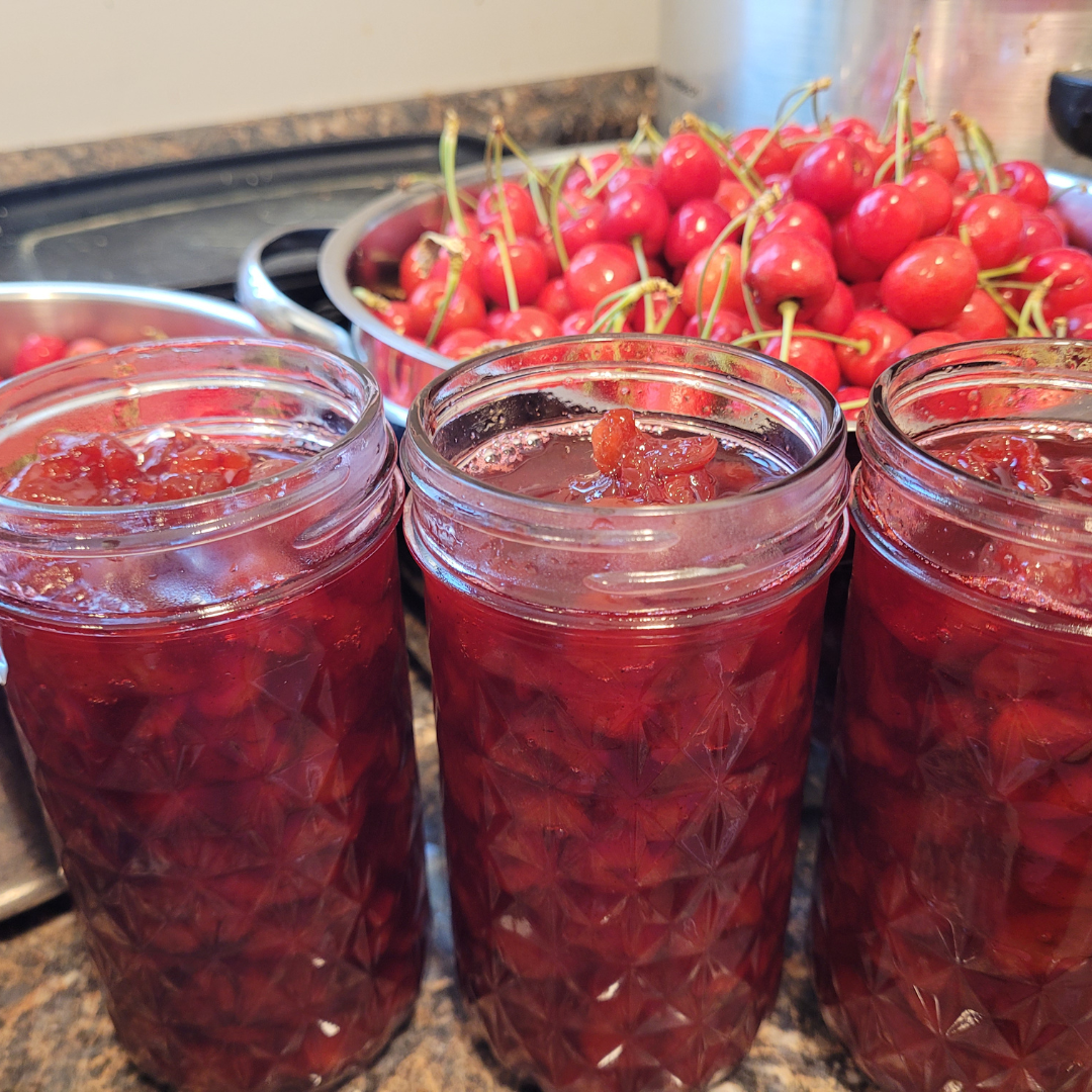 Image illustrates cherry pie filling.