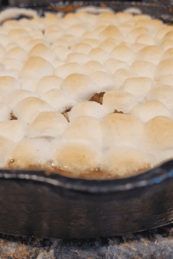 Image illustrates sweet potato casserole recipe.