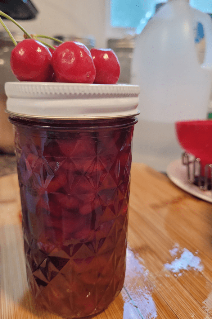 Image illustrates cherry pie filling. 