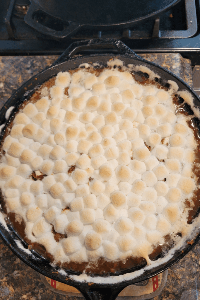 Image illustrates sweet potato casserole recipe.