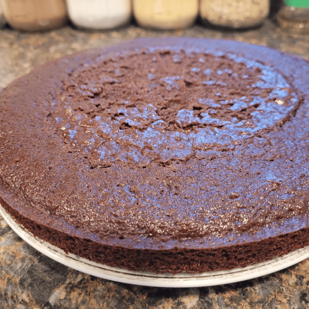 Image illustrates sourdough chocolate cake.