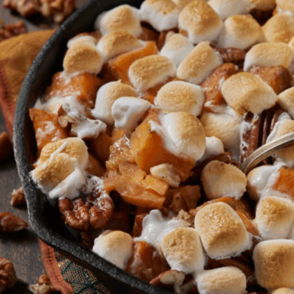 Image illustrates sweet potato pie casserole.