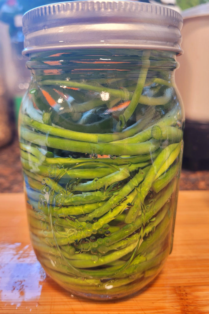 Image illustrates pickled produce.