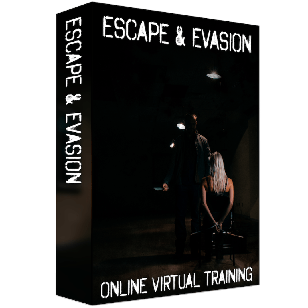 Image illustrates survival evasion resistance and escape training course with Jack Richland.