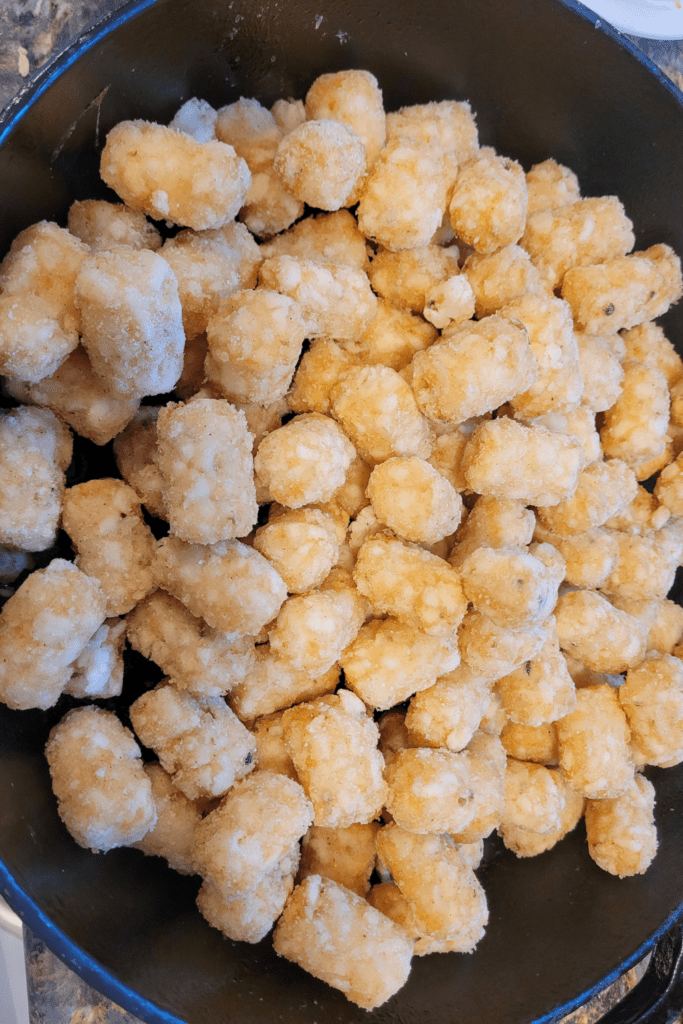 Image illustrates tater tot casserole.
