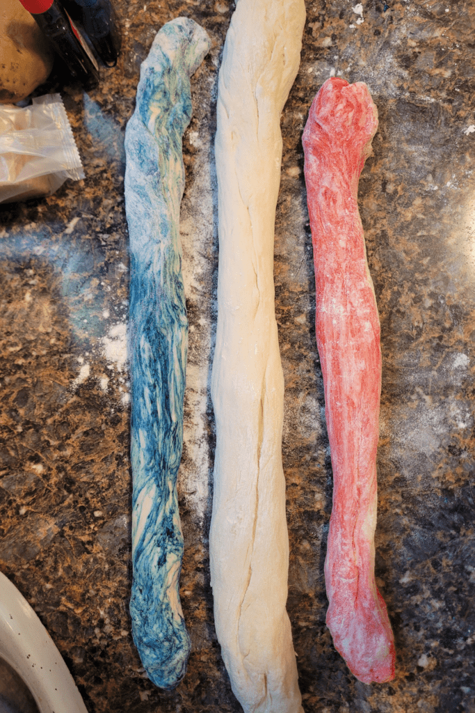 Image illustrates dough for a bread braid.