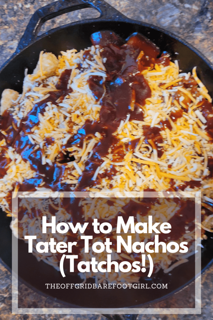 Image illustrates a Pinterest pin of tater tot casserole.