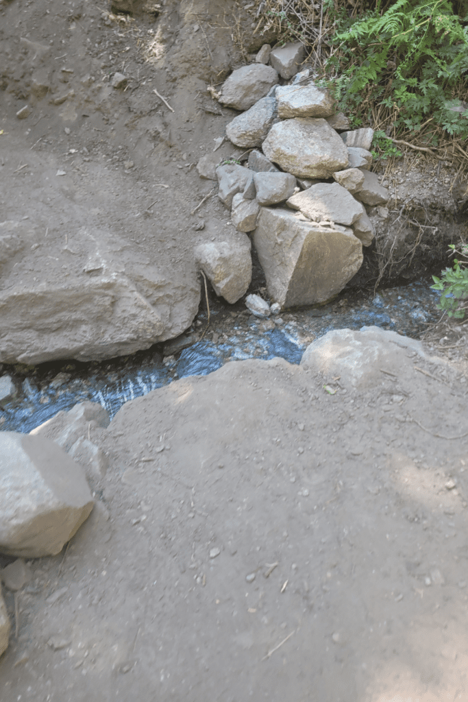 Image illustrates a landscape view of hiking the high desert.