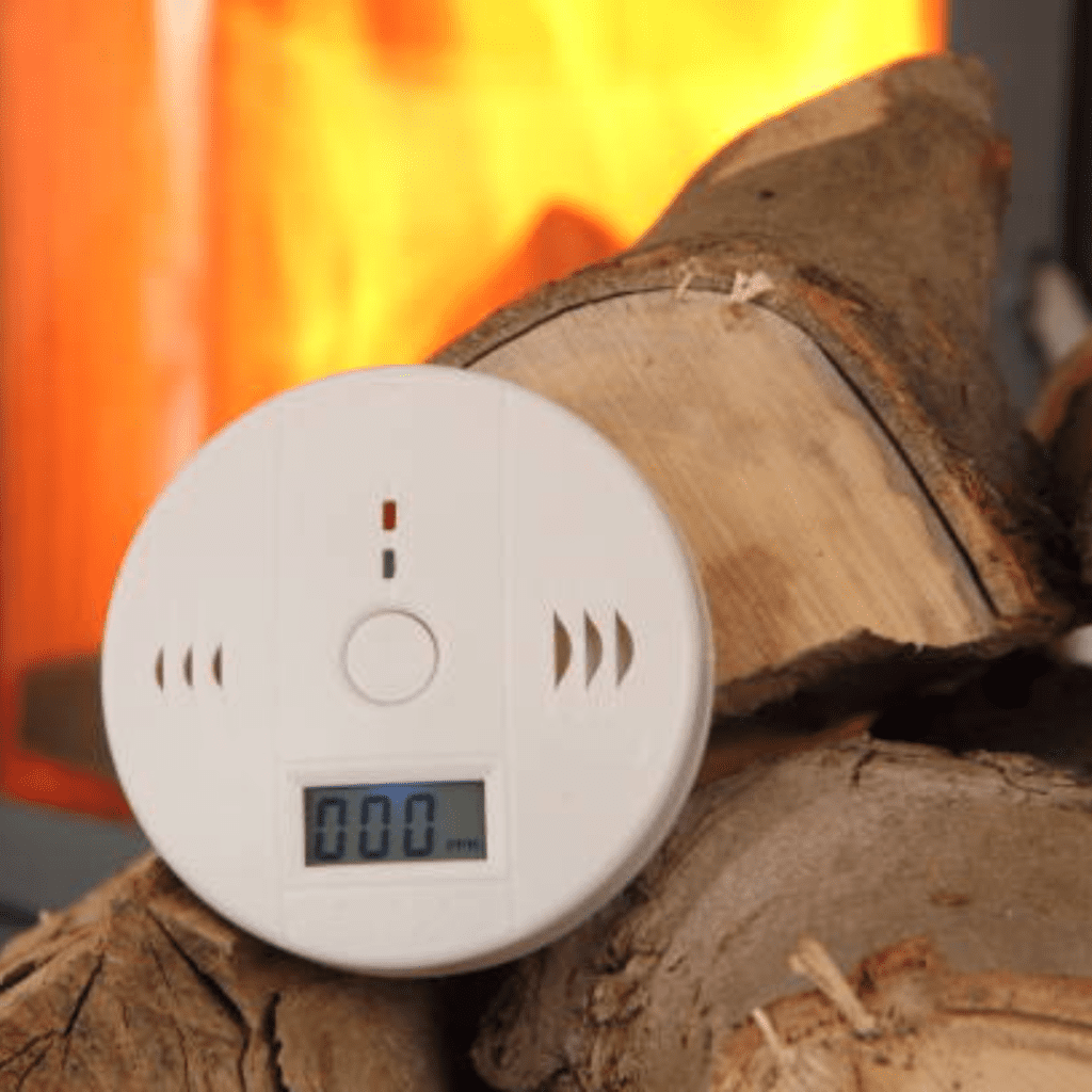 Image illustrates a carbon monoxide detector for carbon monoxide poisoning. 