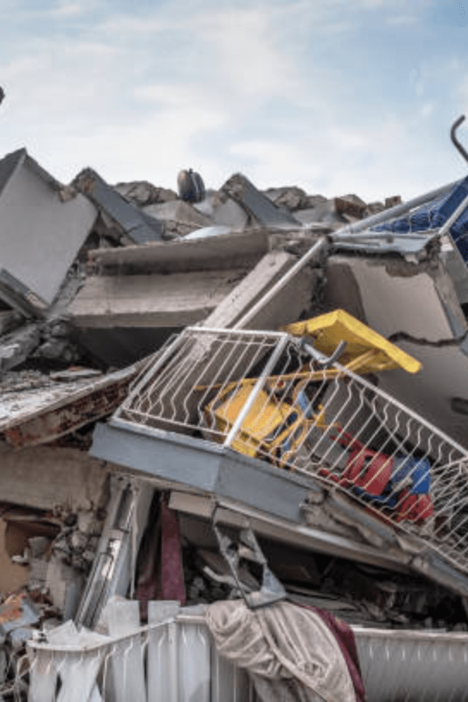 Image illustrates earthquake drills.