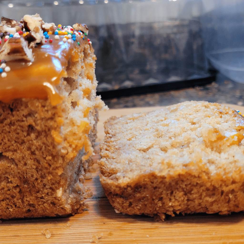 Image illustrates candy apple bread. 