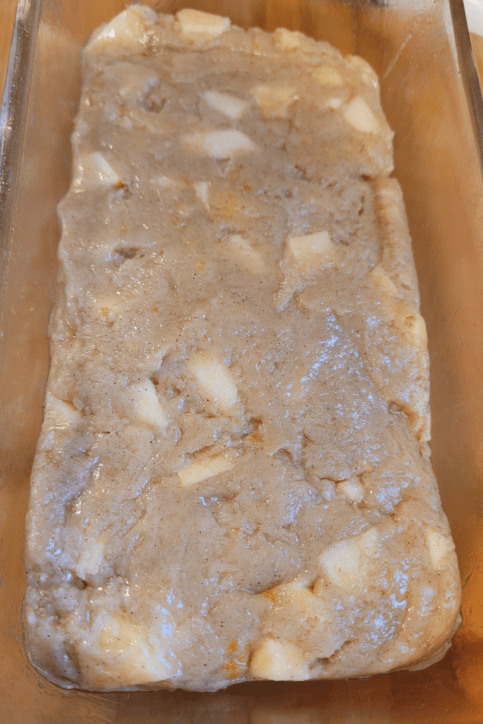 Image illustrates candy apple bread. 